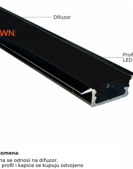 DIFUZOR ALP001-R CRNI
