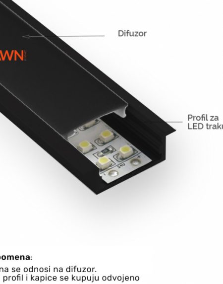 DIFUZOR ALP013 CRNI