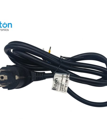 DVOPOLNI UTIKAC SA KABLOM CT19 1.5M CRNI (3X1.5MM)