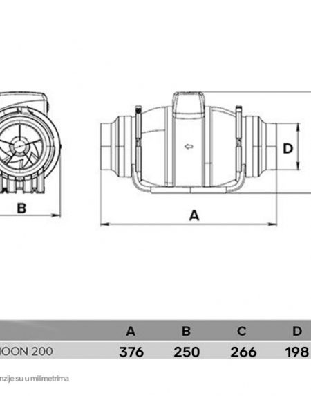 ERA VENTILATOR TYPHOON 200 TURBINA