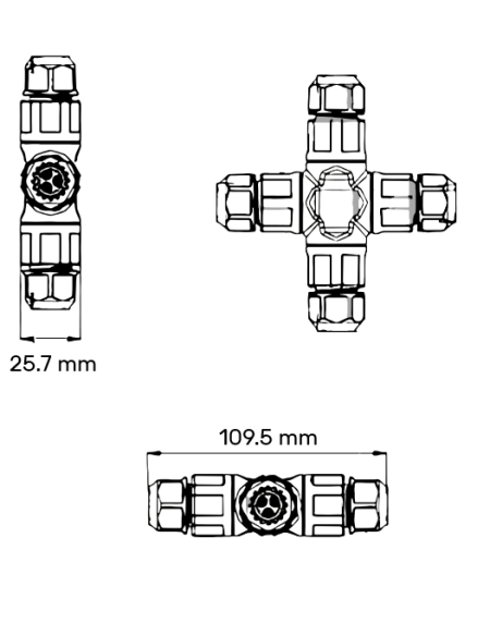 KONEKTOR KABLOVSKI IP68 XYX21-3P (0,5-2,5 mm2, 6-14mm)