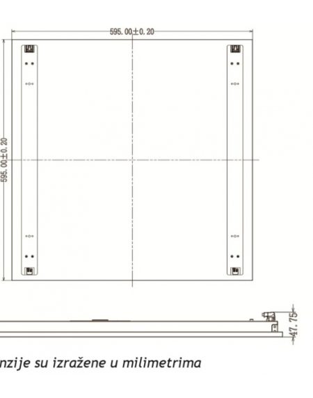 KUCISTE LED PANELA T02A6060AN