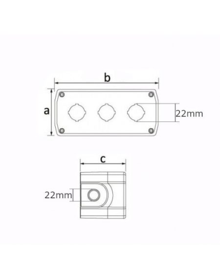 KUTIJA ZA TASTER 3 Bx3-22 (ZUTO/CRNA)