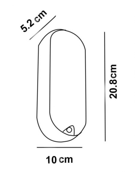 LED SVETILJKA BL1 ELIPSA 18W 4000K IP65 CRNA