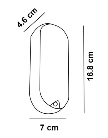 LED SVETILJKA BL1 ELIPSA 12W 4000K IP65 CRNA