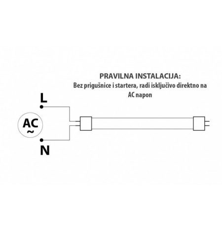 DAWN LED CEV T8 22W 6500K 2200lm JEDNOSTRANA