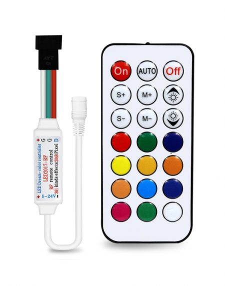 LED KONTROLOR DIGITAL RGB RF 5-24V 2815 21 KEYS