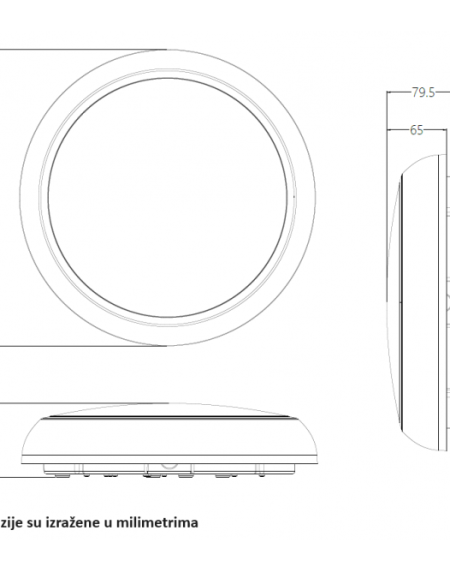 LED PLAFONJERA CDLED24 24/20/16W 3000/4000/6500K IP65 SILVER