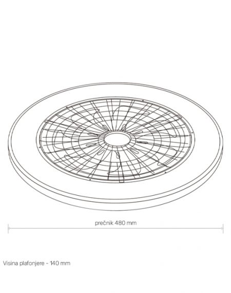 LED PLAFONJERA YL-FAN-G010 48W 3000K/4000K/6500K DRVO DIMABILNA