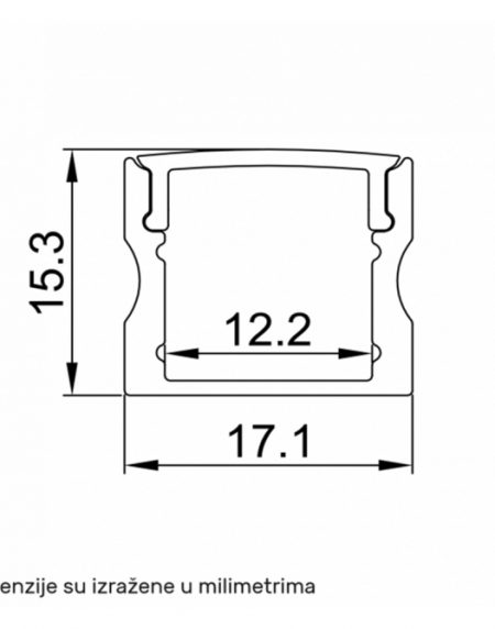 LED PROFIL LL-ALP004-R KOMPLET SIVI