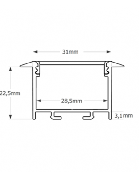 LED PROFIL LL-ALP017-R KOMPLET SIVI