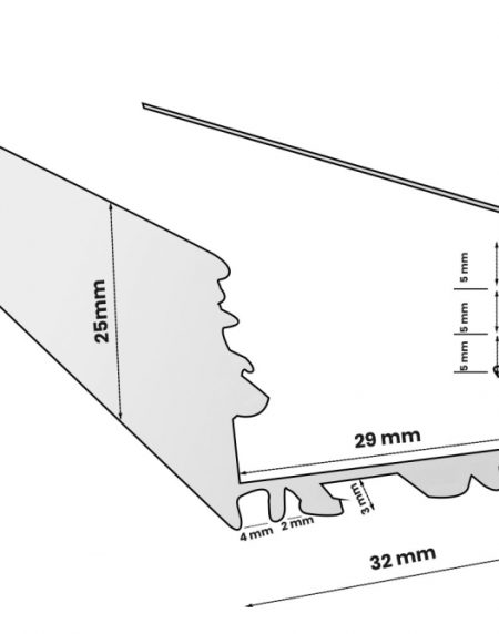 LED PROFIL LL-ALP018-R KOMPLET CRNI