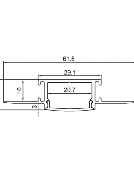 LED PROFIL LL-ALP071 KOMPLET SIVI
