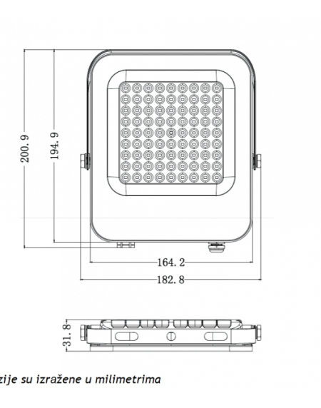 LED REFLEKTOR IK03 50 W 6500K