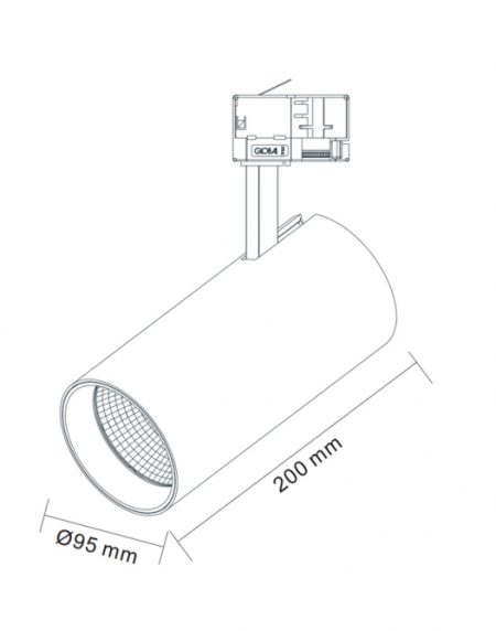 LED REF SINSKI JM-4074 40W 4000K 36° CRNI TROFAZNI