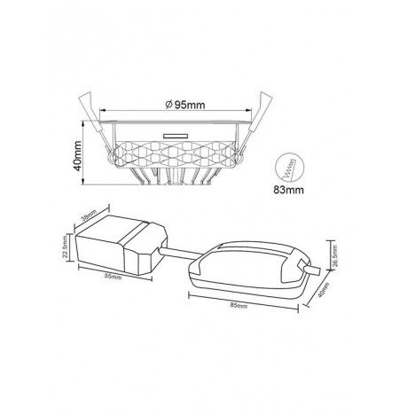 LED ROZETNA L0940-10 SMART 9W 2700K