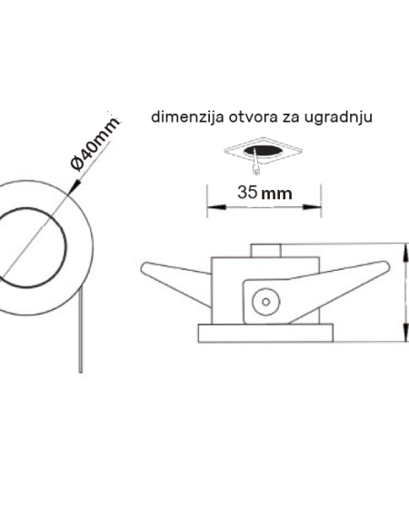 LED ROZETNA L1030-3 OKRUGLA 3W 4000K BELA