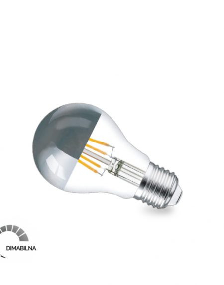 LED SIJALICA FILAMENT DIM A60 6W E27 2700K 600lm TOP SILVER