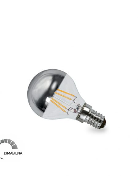 LED SIJALICA FILAMENT DIM G45 4W E14 2700K 470lm TOP SILVER