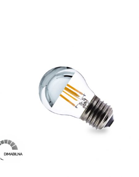 LED SIJALICA FILAMENT DIM G45 4W E27 2700K 470lm TOP SILVER