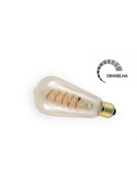 LED SIJALICA FILAMENT DIM ST64 AMBER 4W E27 2200K 250lm
