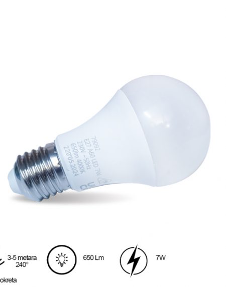LED SIJALICA S11 A60 7W E27 4000K SENZOR