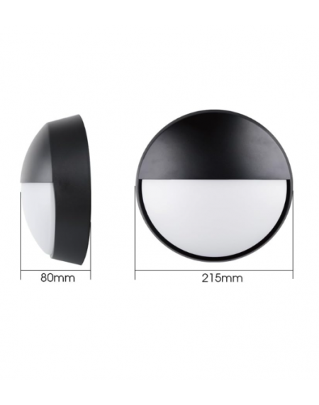 LED SVETILJKA BL4 OKRUGLA 14W 4000K IP54 CRNA