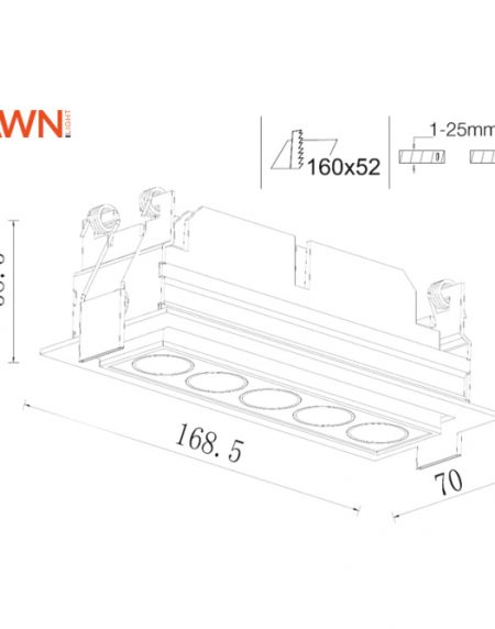 LED SVETILJKA FRG05 13W 3000K 40° BELA