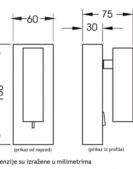 LED SVETILJKA JM-063 ZIDNA 3W 3000K BRONZA/CRNA