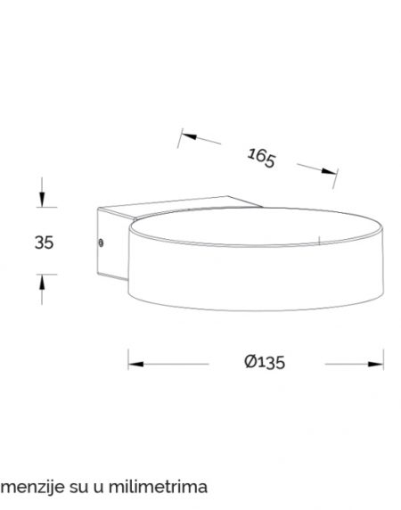 LED SVETILJKA JM-066 ZIDNA 8.7W 3000K IP54 ANTRACIT