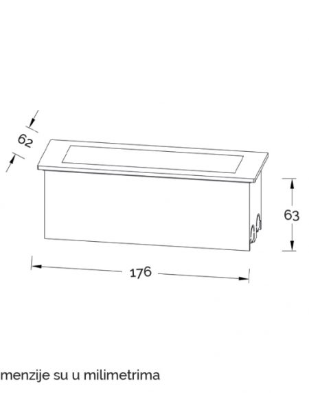 LED SVETILJKA JM-073 ZIDNA 6.5W 3000K IP65 ANTRACIT