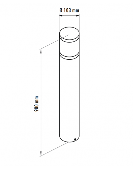 LED SVETILJKA JM-4605 STUBNA 12W 3000K IP65 SIVA