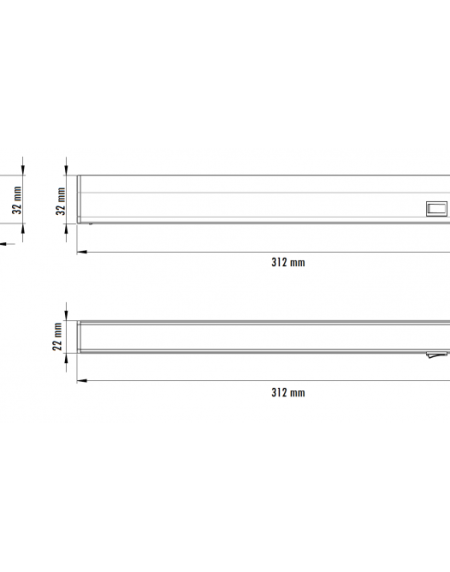 LED SVETILJKA KL T5 0,3m 4W 6500K PREKIDAC BELA