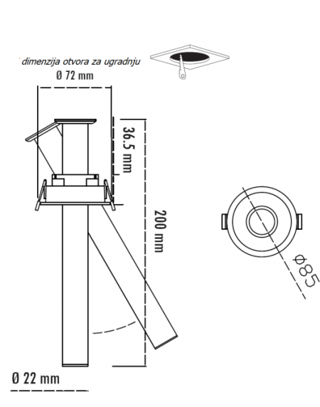 LED SVETILJKA LM6004-21 3W 3000K BELA