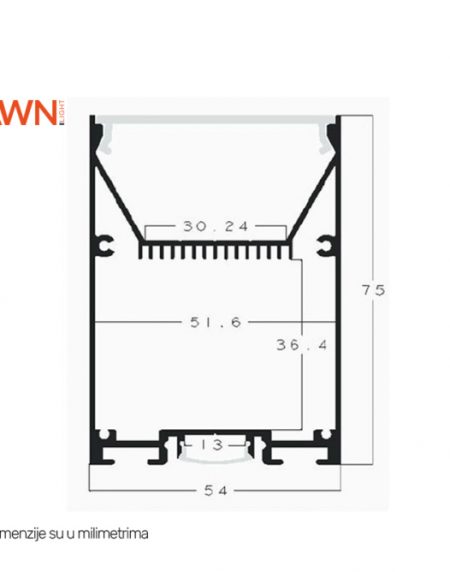 LED SVETILJKA LT-T-020-B 40W 4000K BELA 1,2 met