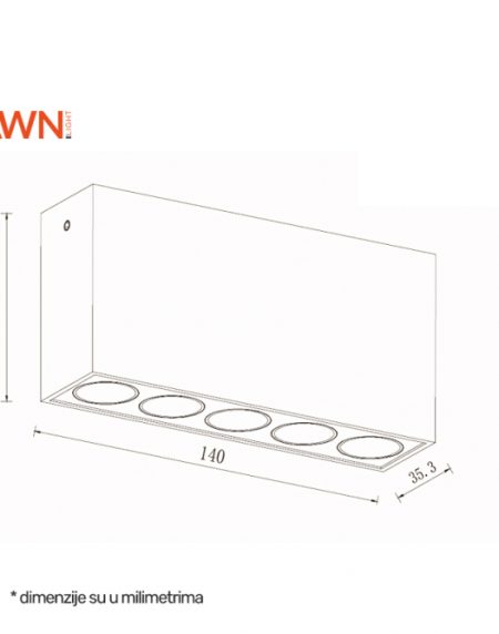 LED SVETILJKA MGL05 13W 3000K 40° BELA