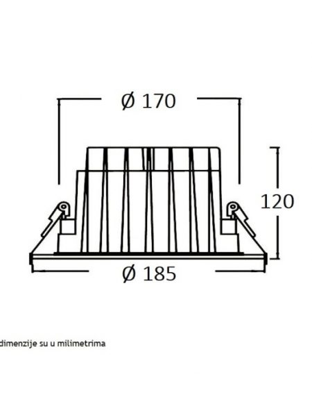 LED UGRADNA SVETILJKA 514001-6 30W 4000K IP65
