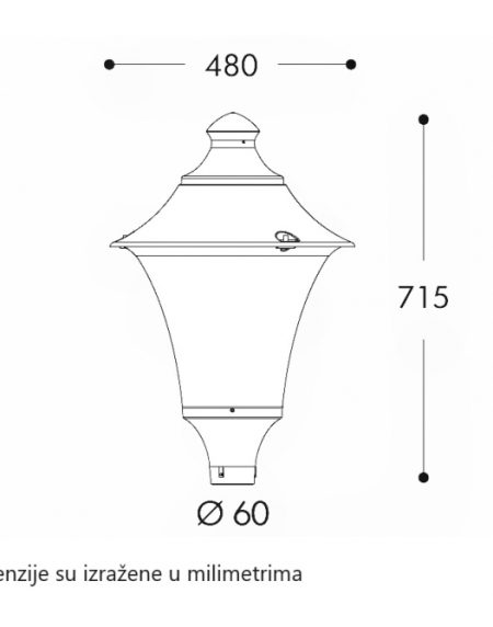 LED ULICNA SVETILJKA REMO 400 50W SIVA