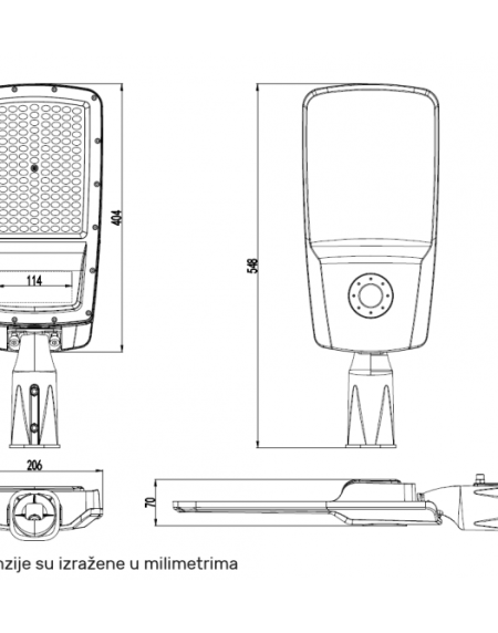 LED ULICNA SVETILJKA RX-H 100W 4000K