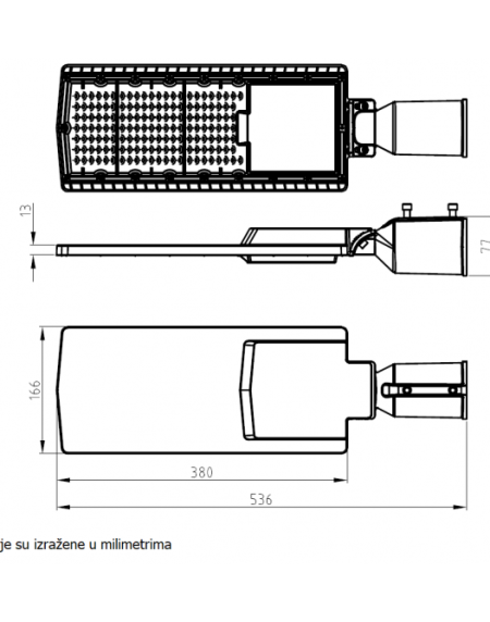 LED ULICNA SVETILJKA SL04  70W 4000K 8400lm IP65