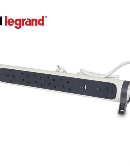 LG 694510 PRODUZNI BLOK SA UPZ 5X2P+E 1XUSB-A 1XUSB-C 1.5M (BELA/T.SIVA)