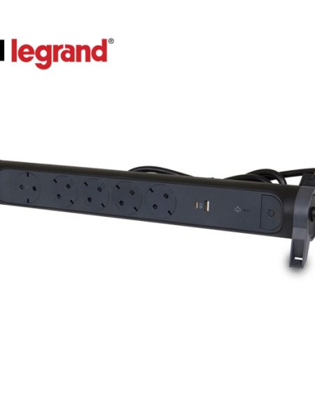 LG 694514 PRODUZNI BLOK SA UPZ 5X2P+E 1XUSB-A 1XUSB-C 1.5M (CRNA/T.SIVA)