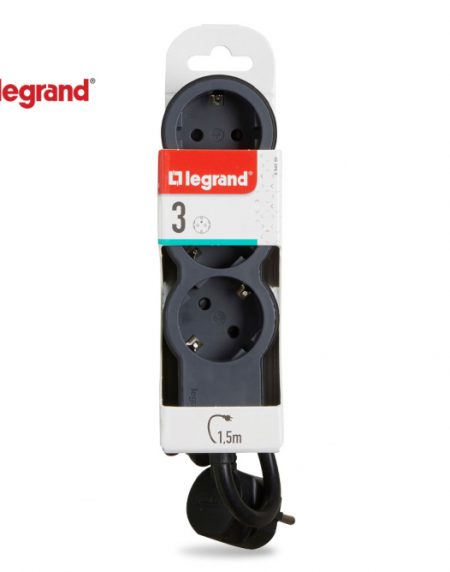 LG 694550 PRODUZNI BLOK 3X2P+E 1.5M (CRNA/T.SIVA)