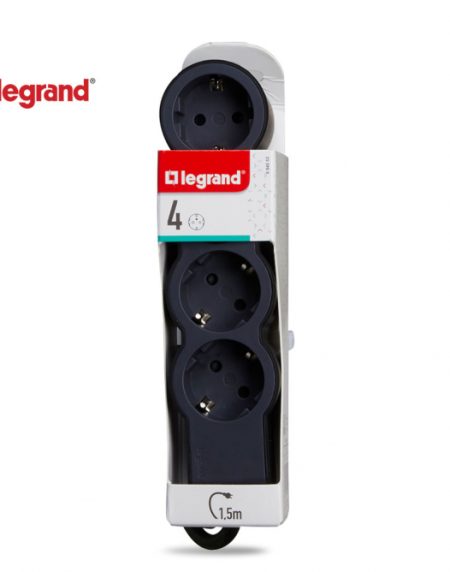 LG 694553 PRODUZNI BLOK 4X2P+E 1.5M (CRNA/T.SIVA)