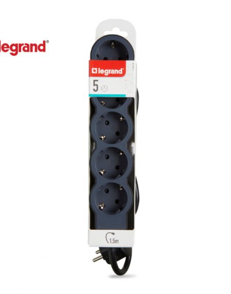 LG 694556 PRODUZNI BLOK 5X2P+E 1.5M (CRNA/T.SIVA)