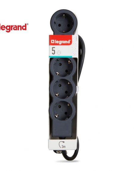 LG 694564 PRODUZNI BLOK 5X2P+E 3M (CRNA/T.SIVA)
