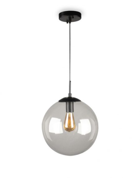 LUNA 138 VISILICA 1*E27 CRNA/BISTRO STAKLO (FI 200)