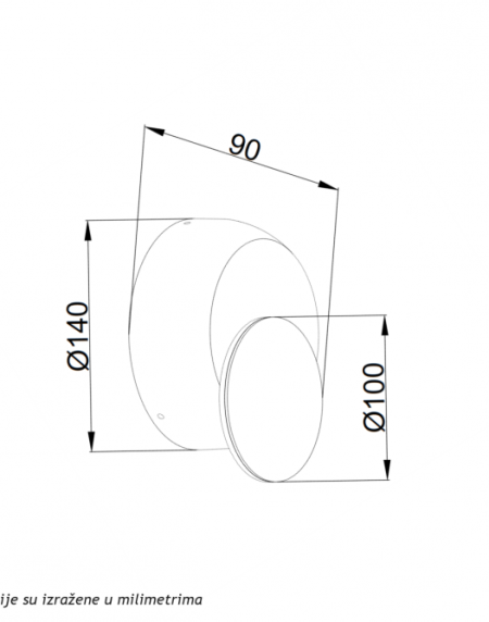 LUNA 257 ZIDNA LAMPA 5W 3000K BELA