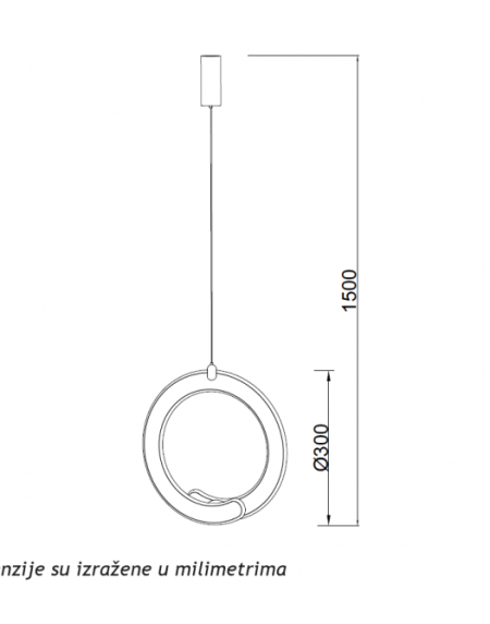 LUNA 261 VISILICA 24W 3000K MESING