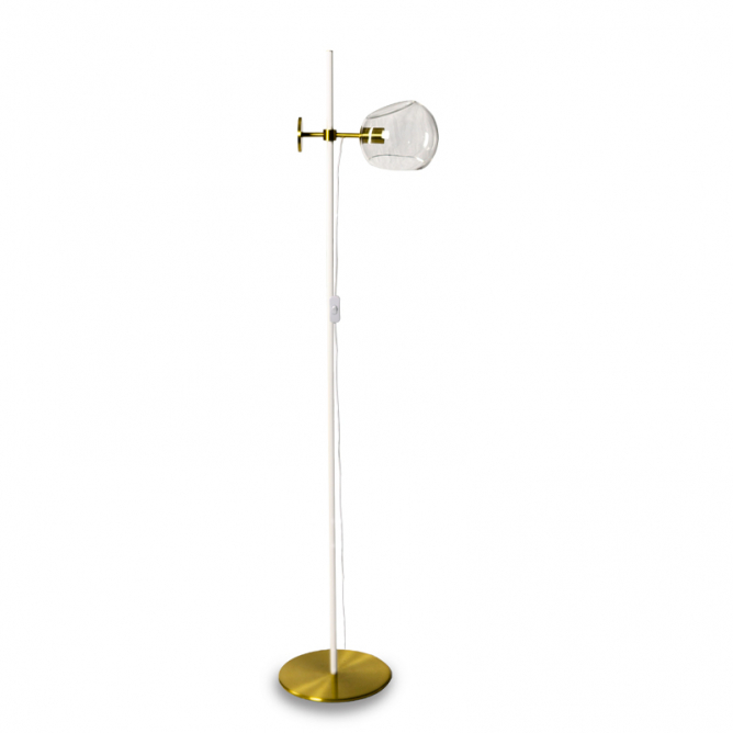 LUNA 91 PODNA LAMPA 1*E14 GOLD/WHITE/CLEAR GLASS - Слика 2
